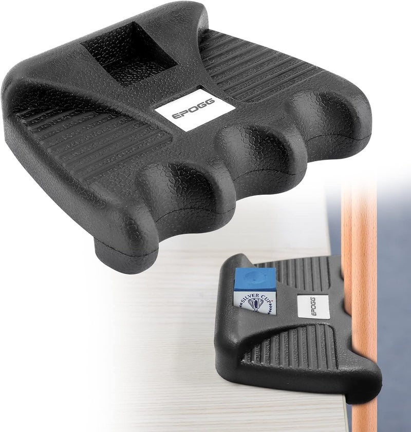 EPOGG Store Cue Rest Cue Stick Holder, Portable Weighted Billiard Cue Rack with Chalk Holder, Pool Cue Holder (3 Holes) - Image 1